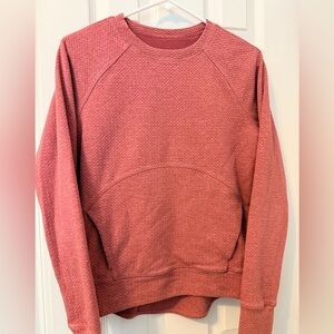 lululemon athletica Textured Pink Sweatshirt